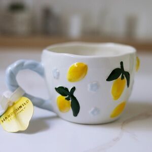 Dayna Lee Collection Hand Painted Lemons 17 Oz Coffee/Tea Cup/Mug New With Tag